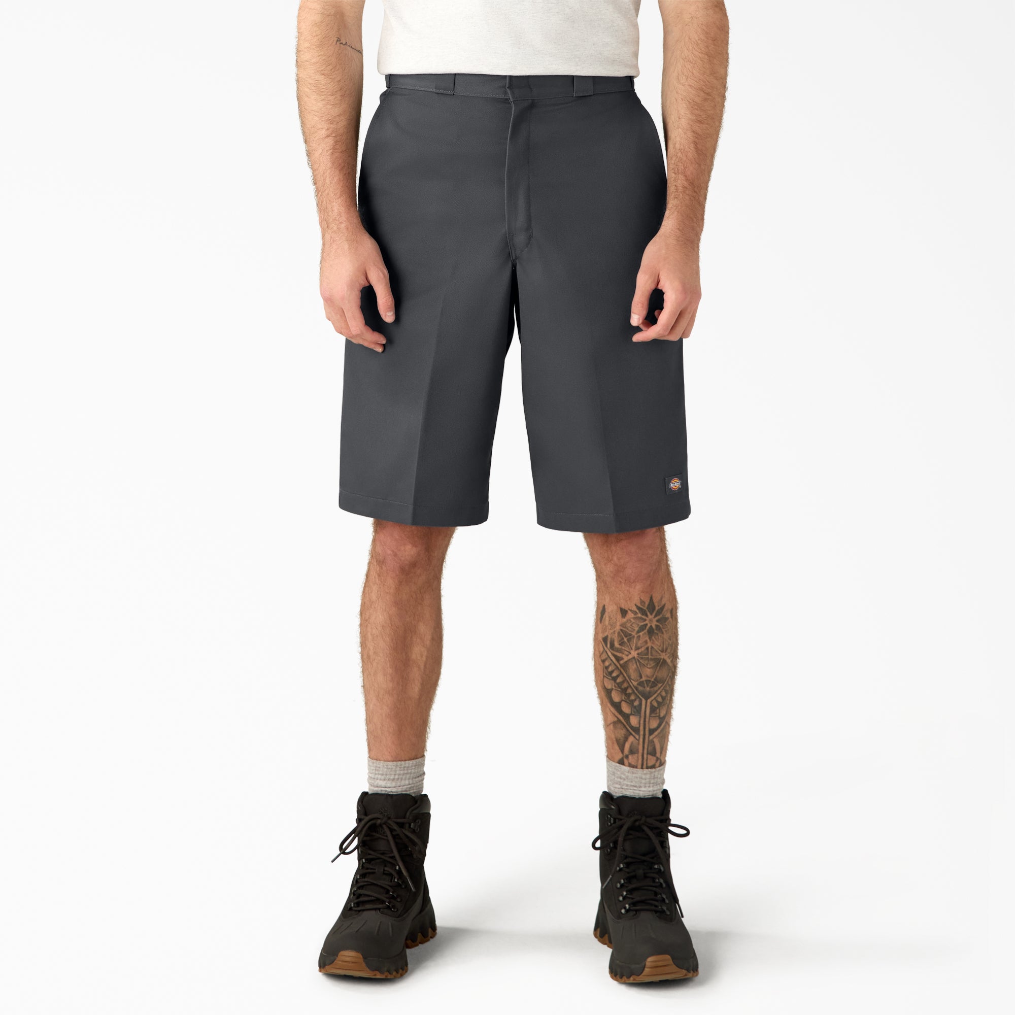 Loose Fit Flat Front Work Shorts, 13
