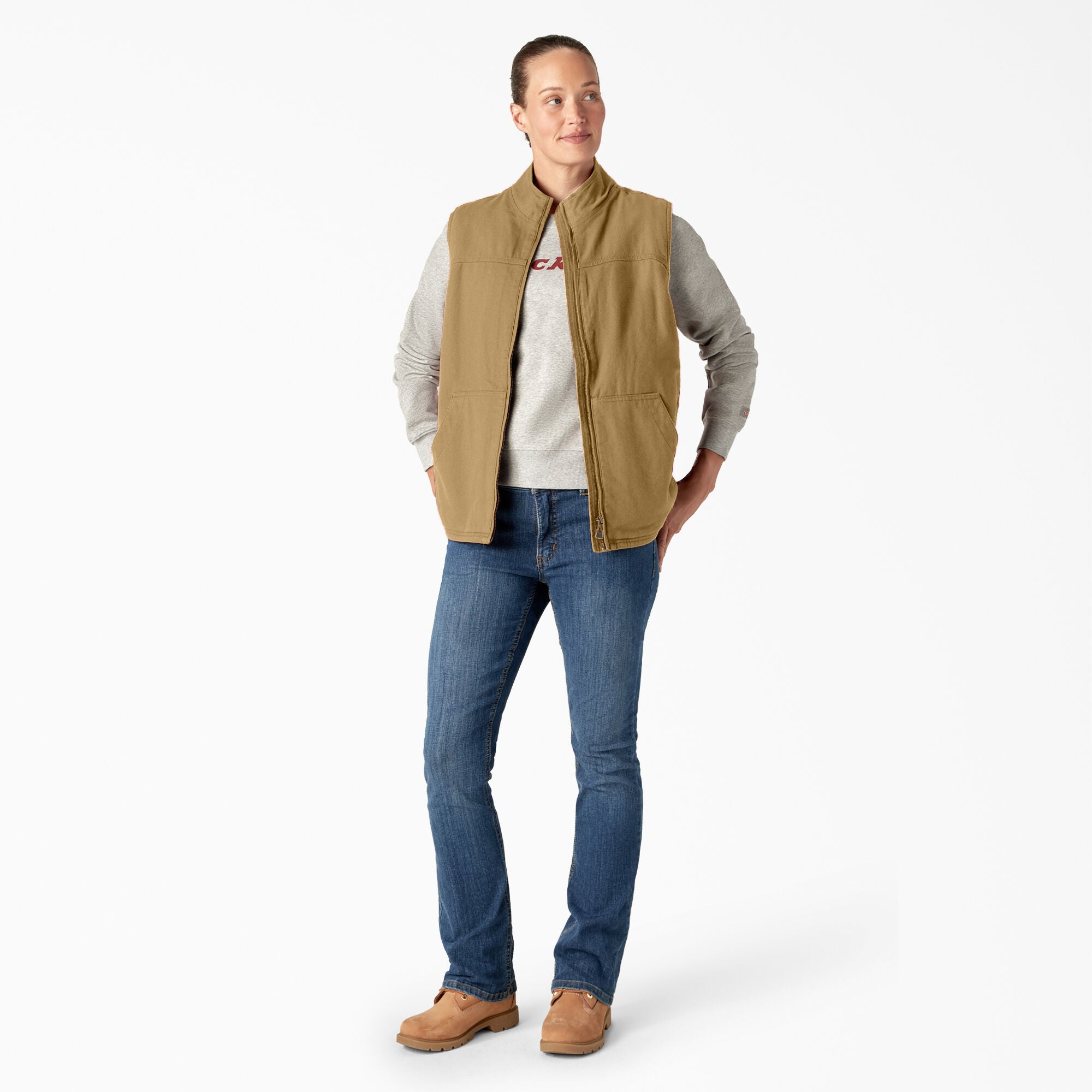 Women's Fleece Lined Duck Canvas Vest | Dickies US