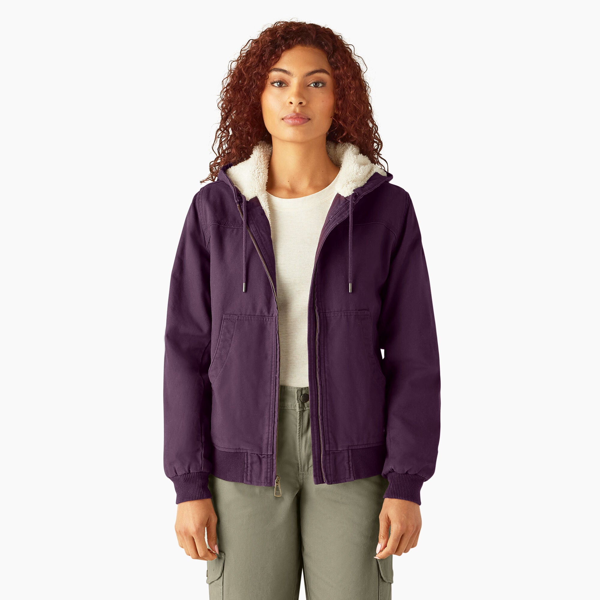 BEDFORD 、Dickiesコラボウエスタンジャケットパープルサイズ1 Women's Fleece Lined Duck Canvas Jacket | Dickies US