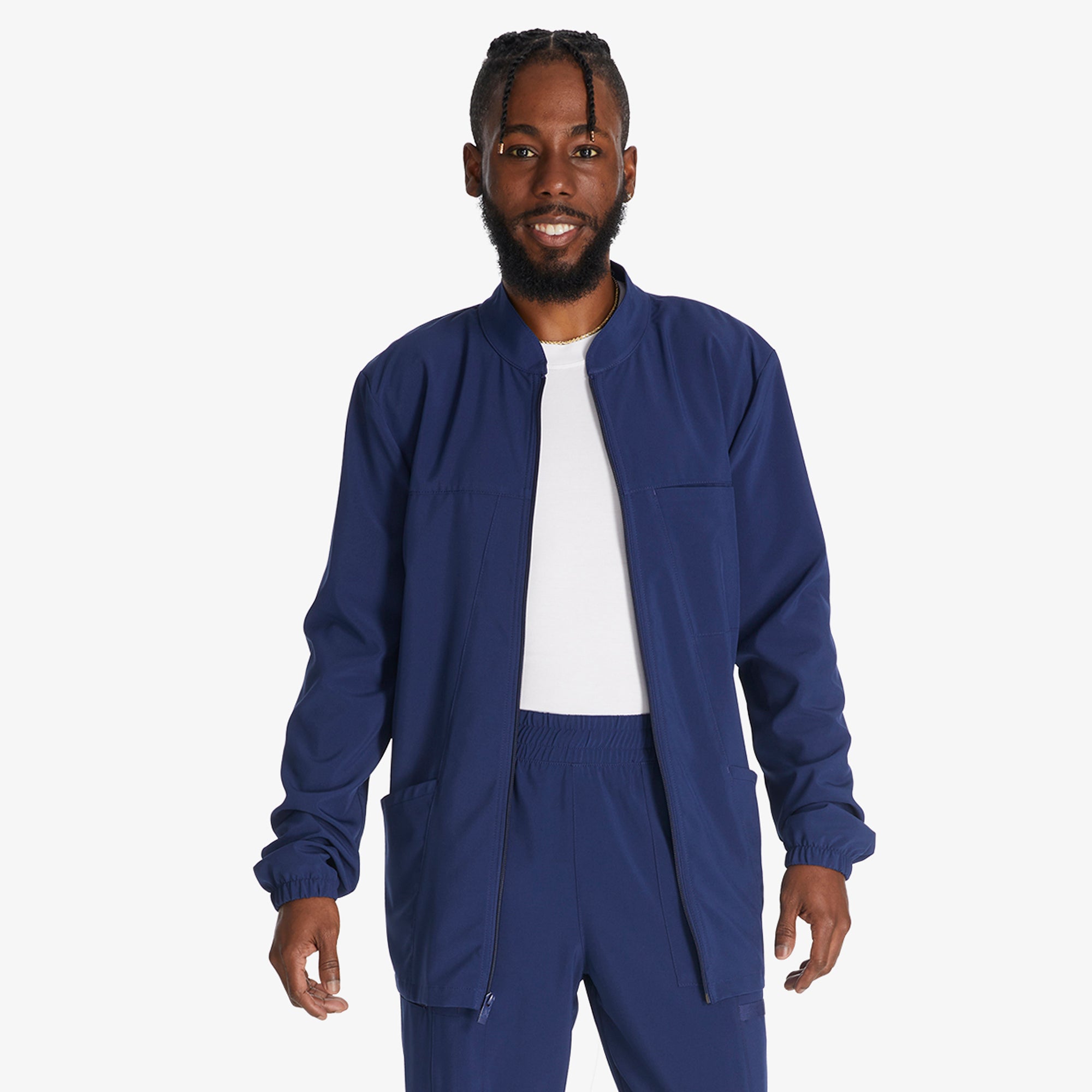 トップス dairiku Triple Gauze Check Work Jacket Men's EDS Essentials Zip Front Scrub Jacket | Dickies US