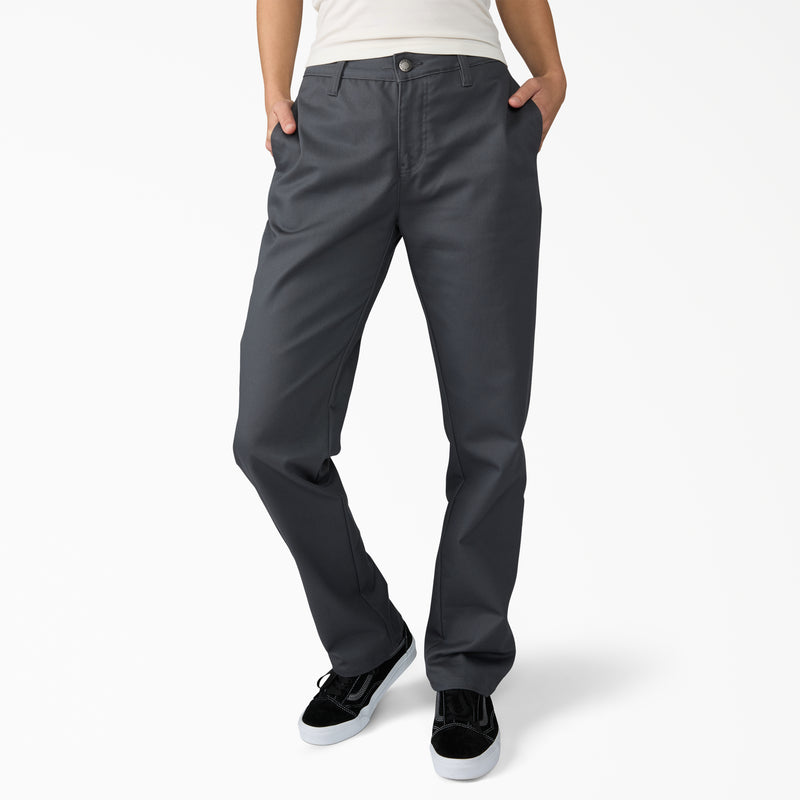 Dickies Women's Super Flex Straight Leg Work Pants Charcoal | 36 Dickies Women's Super Flex Straight Leg Work Pants Charcoal | 36