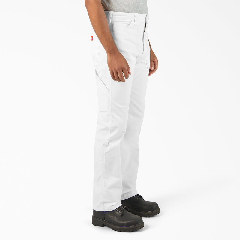 Pantaloni Dickies Utility Painters Uomo 42x32 FLEX - Bianchi, Vestibilità Rilassata, Nuovi Con Etichette