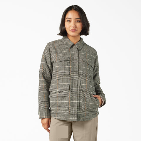 Women's Fleece Lined Flannel Chore Coat | Dickies US