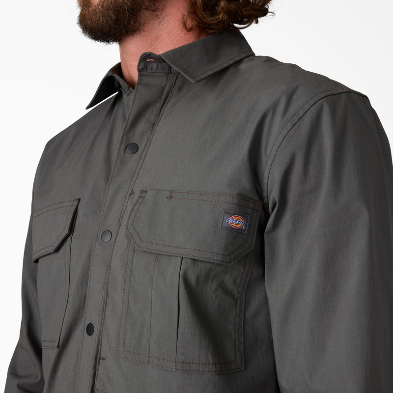 Dickies Men's Tradebuilt Utility Long Sleeve Snap Stretch Work Shirt