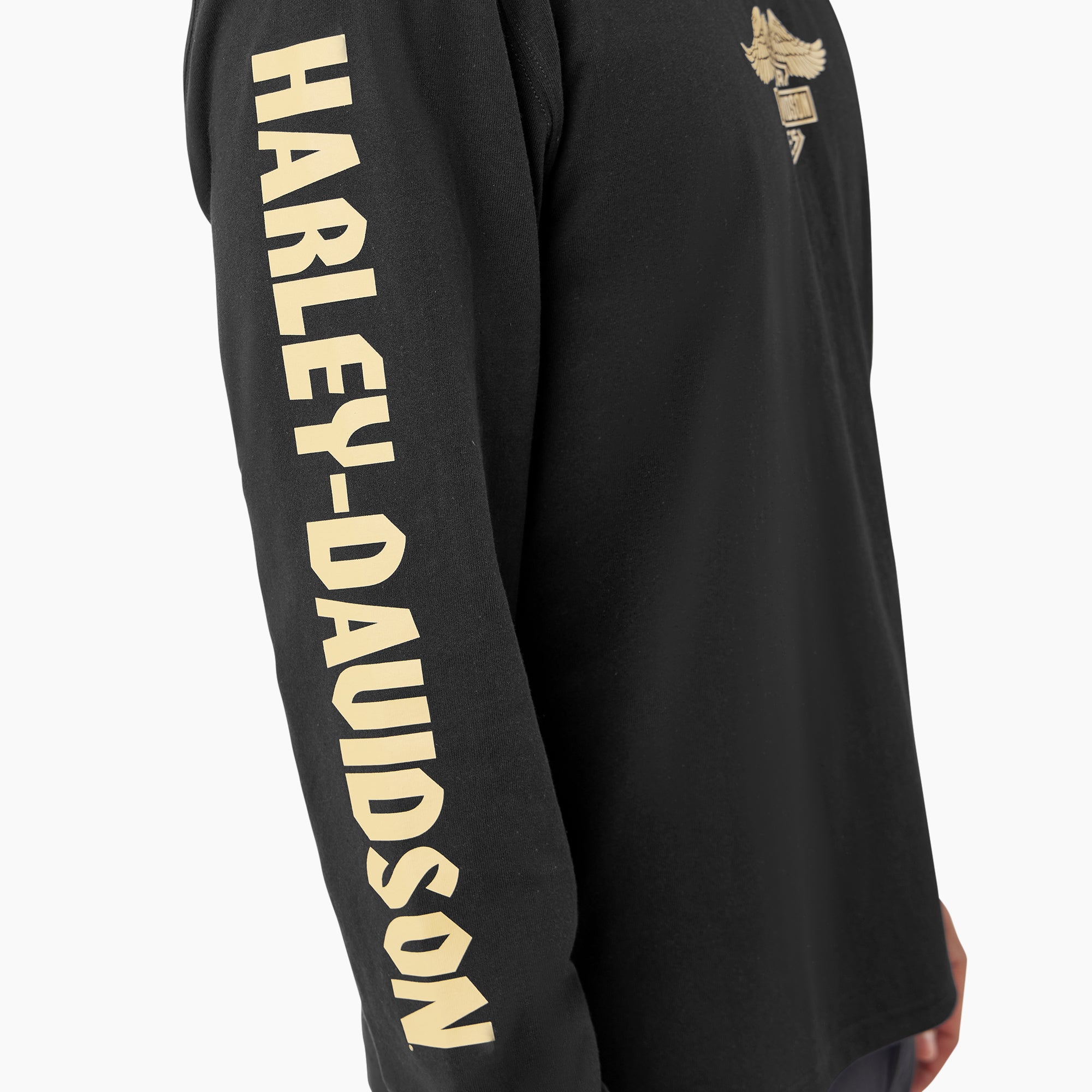 【HARLEY DAVIDSON】L/S Tee デカロゴ スリーブロゴ 2XL Harley-Davidson® Men's H-D Chrome Emblem Logo Long Sleeve