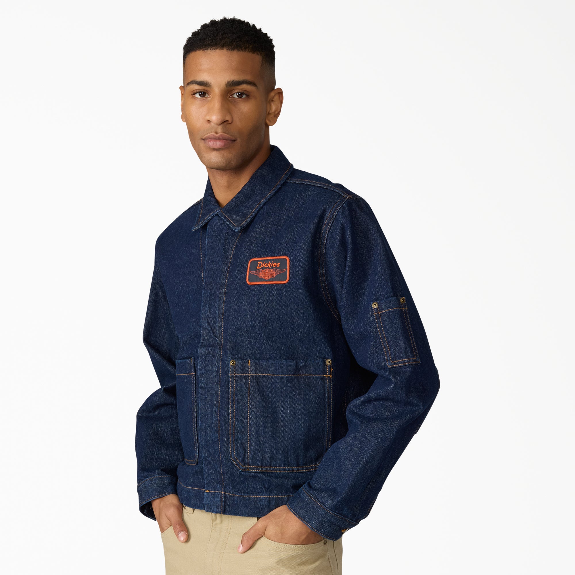 【タグ付き】styling/ dickiesブルゾン　ブルー Dickies（ディッキーズ） ブルゾン アウター メンズ レディース