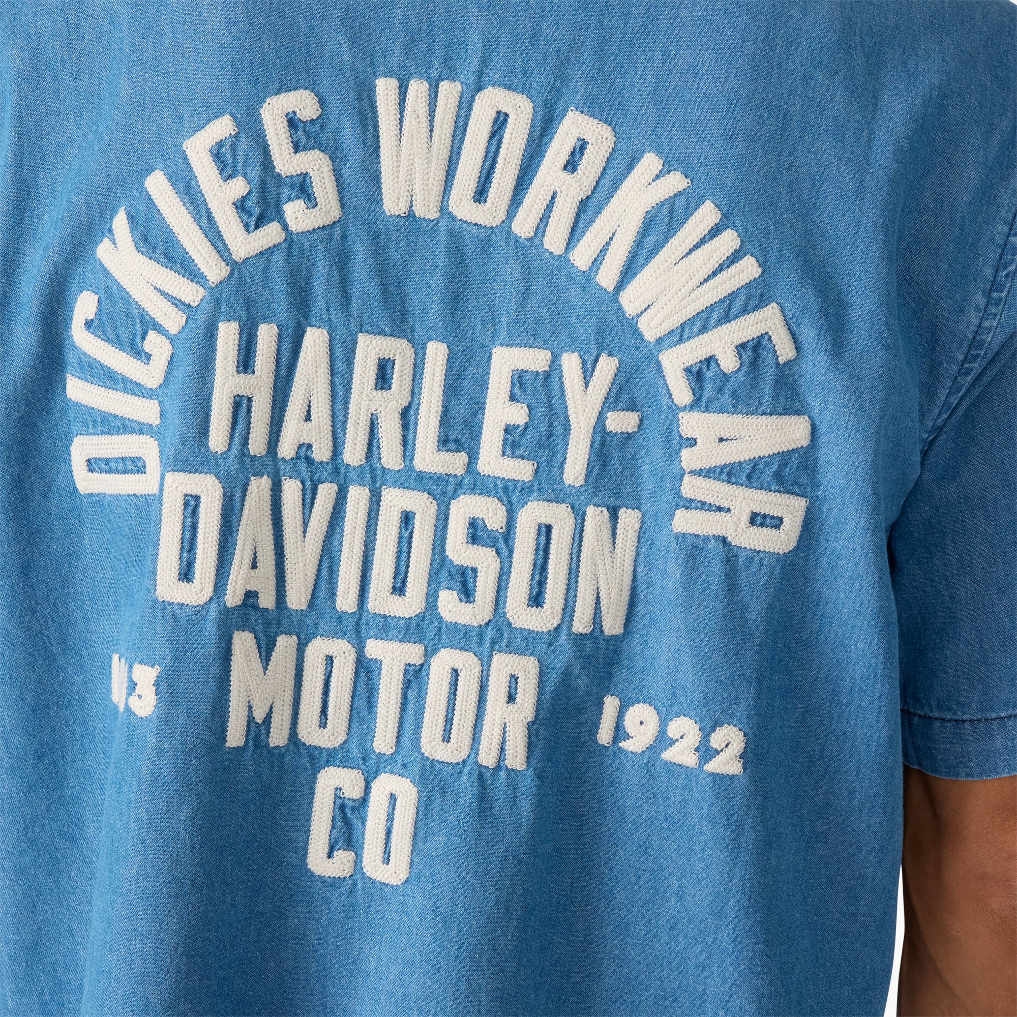 Dickies x Harley-Davidson® Boxy Fit Chambray Embroidered Work
