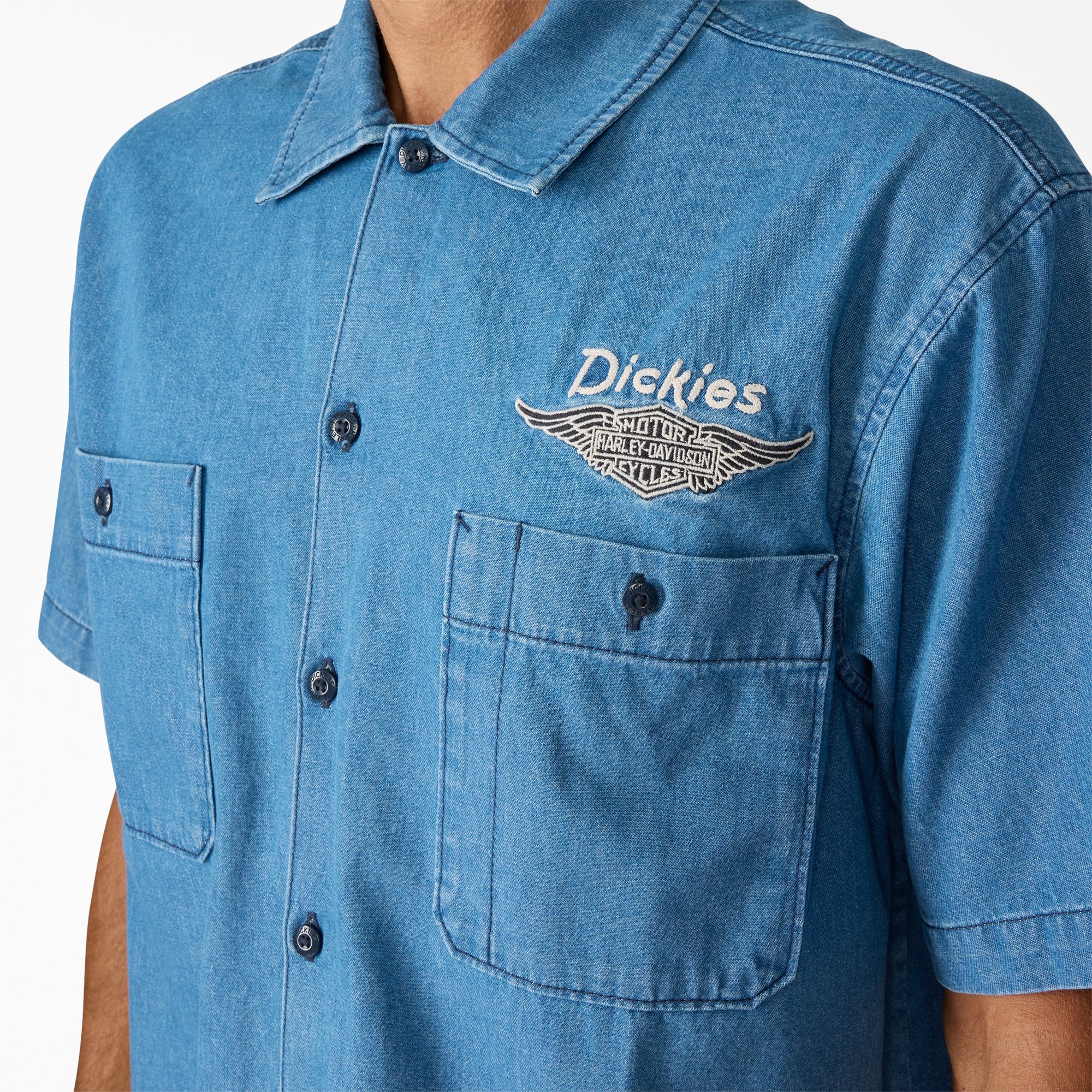 Harley-Davidson Patch Pocket デニムシャツ Harley-Davidson Women's Patch Pocket Denim Shirt- 96397-21VW