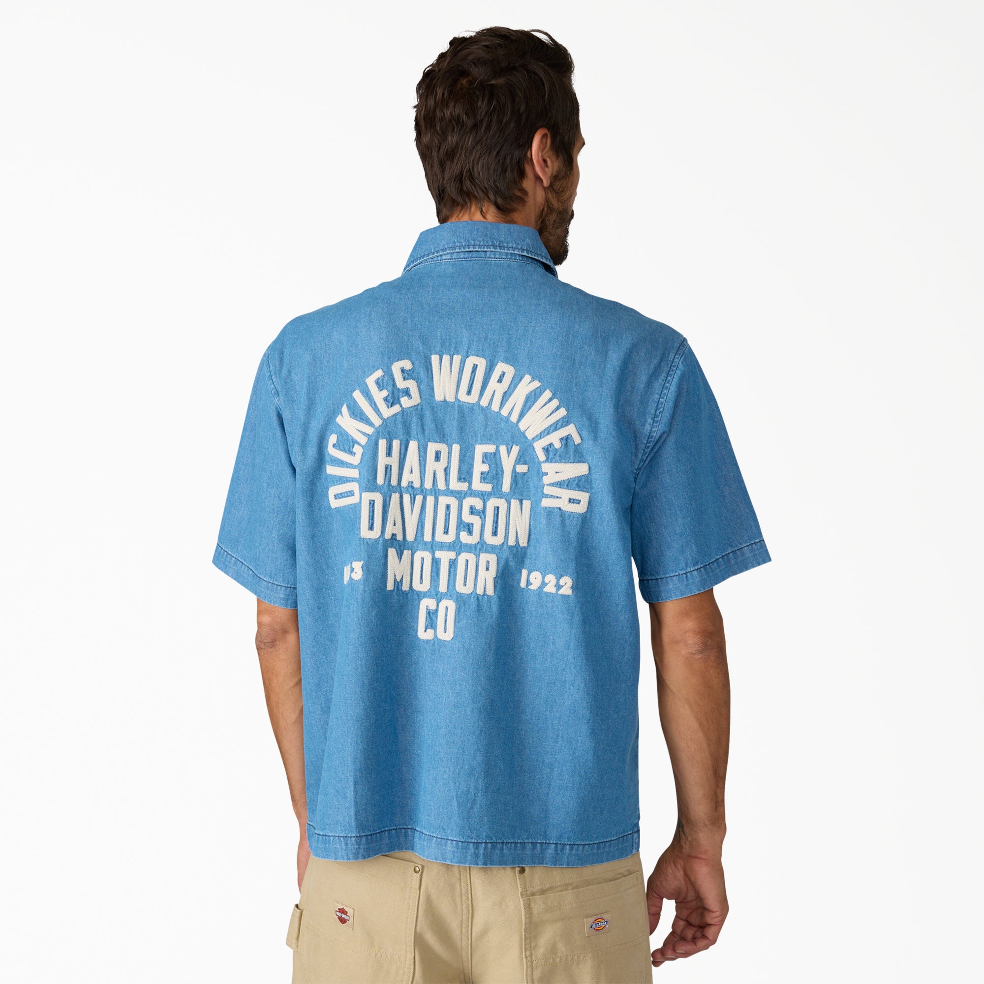 Dickies x Harley-Davidson® Boxy Fit Chambray Embroidered Work