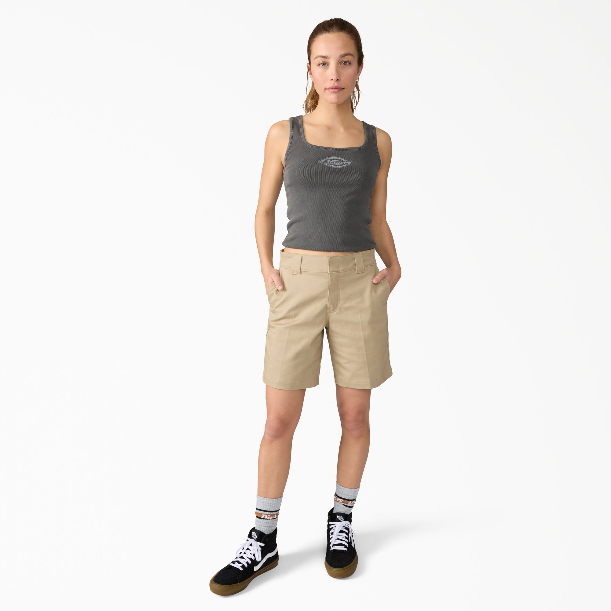 Women's Super Flex Flat Front Shorts, 9