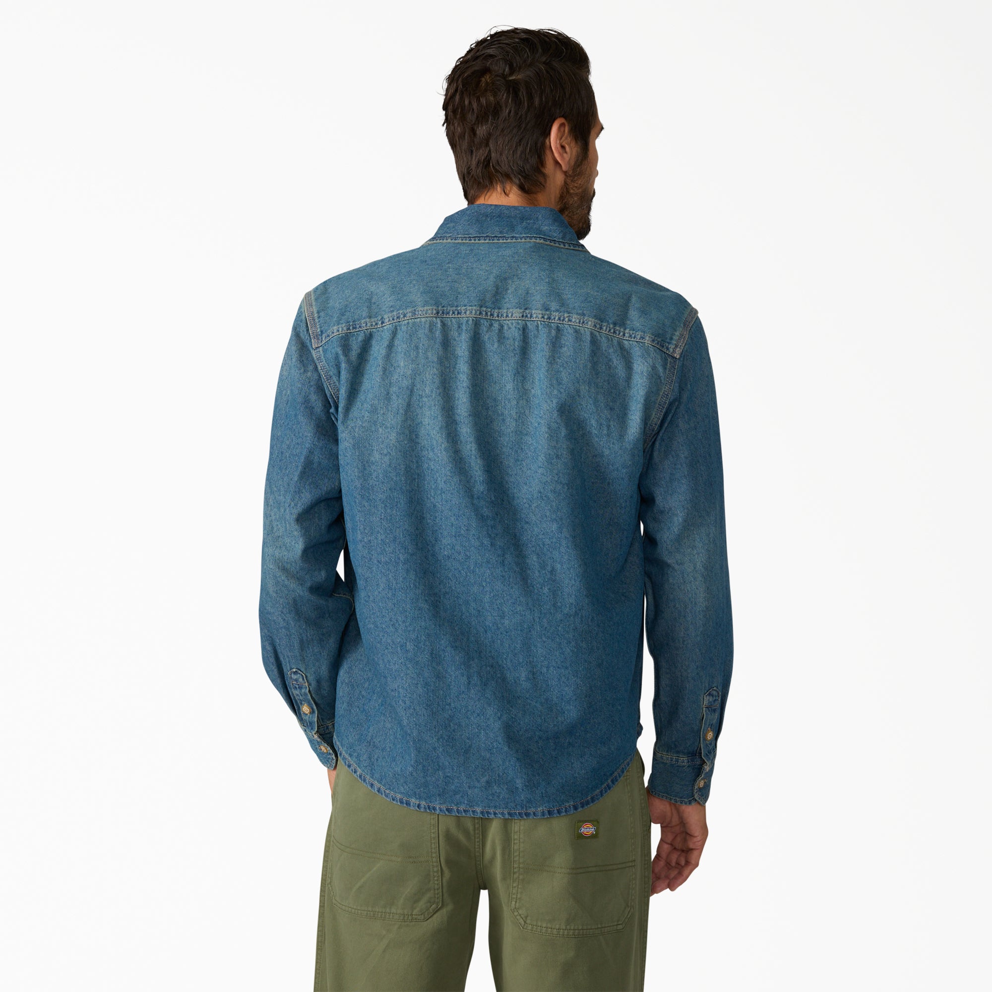 taikisan0927　DENIM LINING SHIRT Tomboy Shirt - Embroidered Denim - Organic cotton - organic
