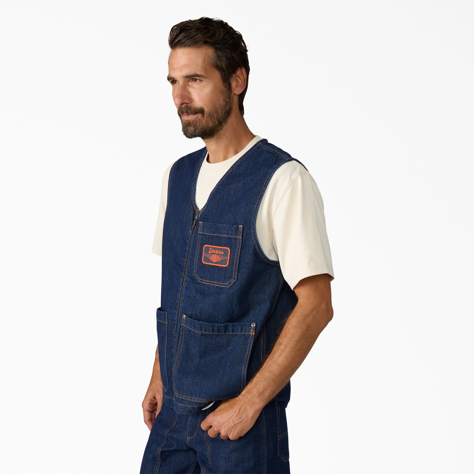 Dickies x Harley-Davidson® Denim Zip-Up Vest | Dickies US