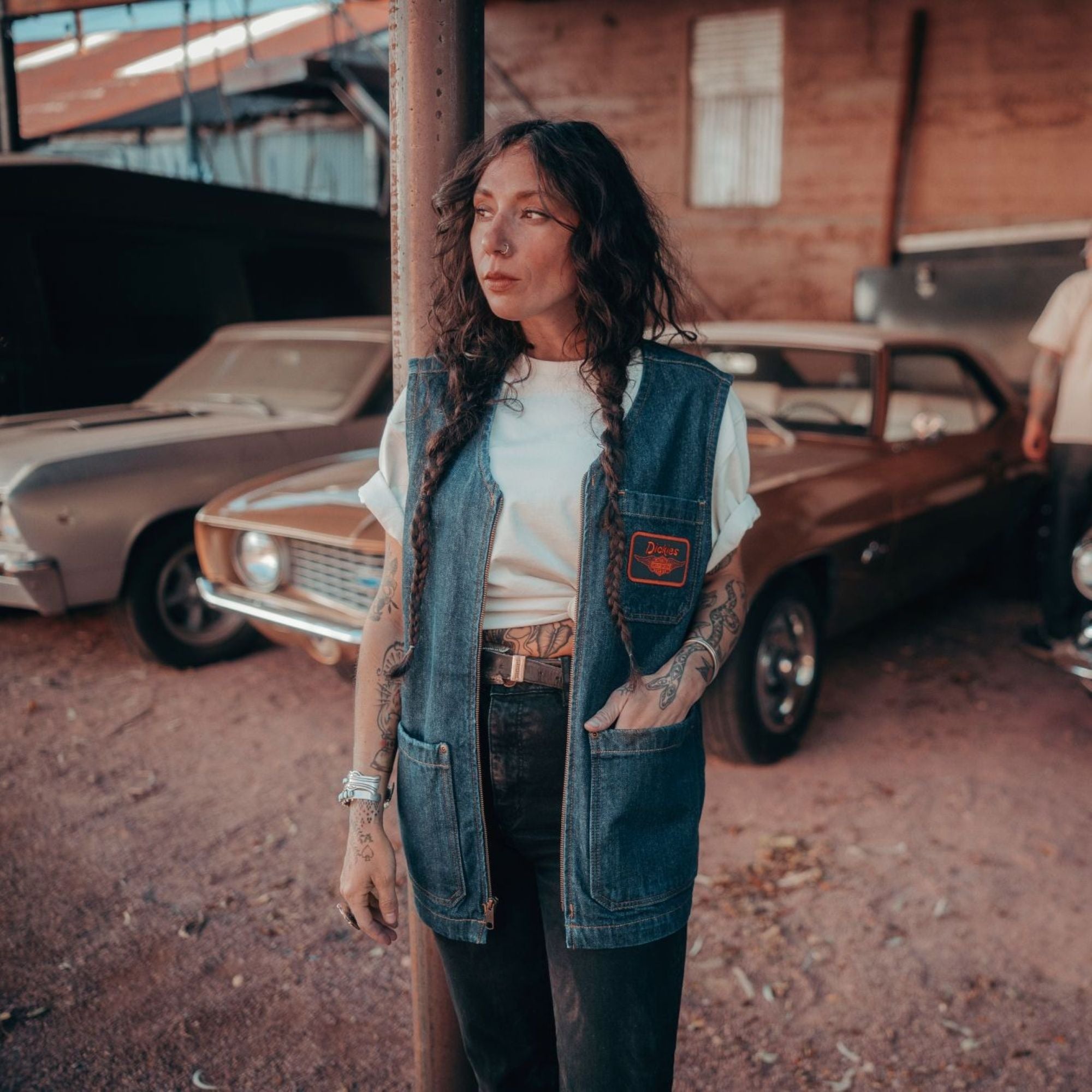 Dickies x Harley-Davidson® Denim Zip-Up Vest | Dickies US