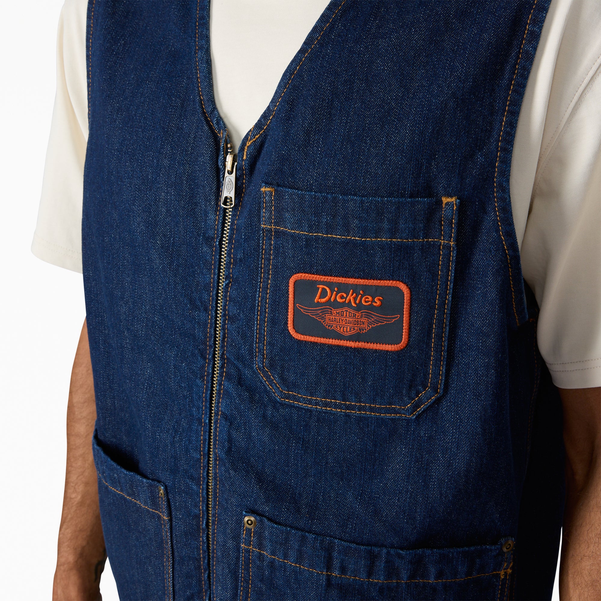 Dickies x Harley-Davidson® Denim Zip-Up Vest | Dickies US