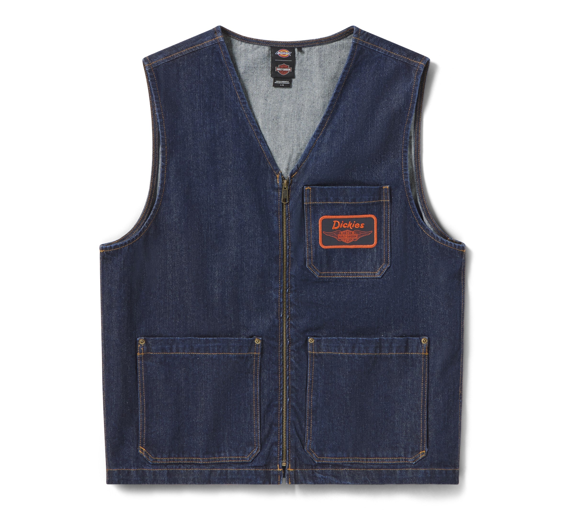 Dickies x Harley-Davidson® Denim Zip-Up Vest | Dickies US