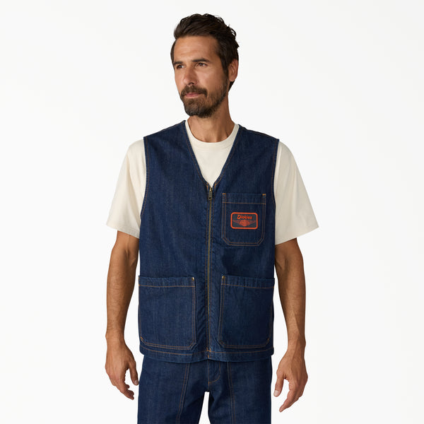 Dickies x Harley-Davidson® Denim Zip-Up Vest | Dickies US
