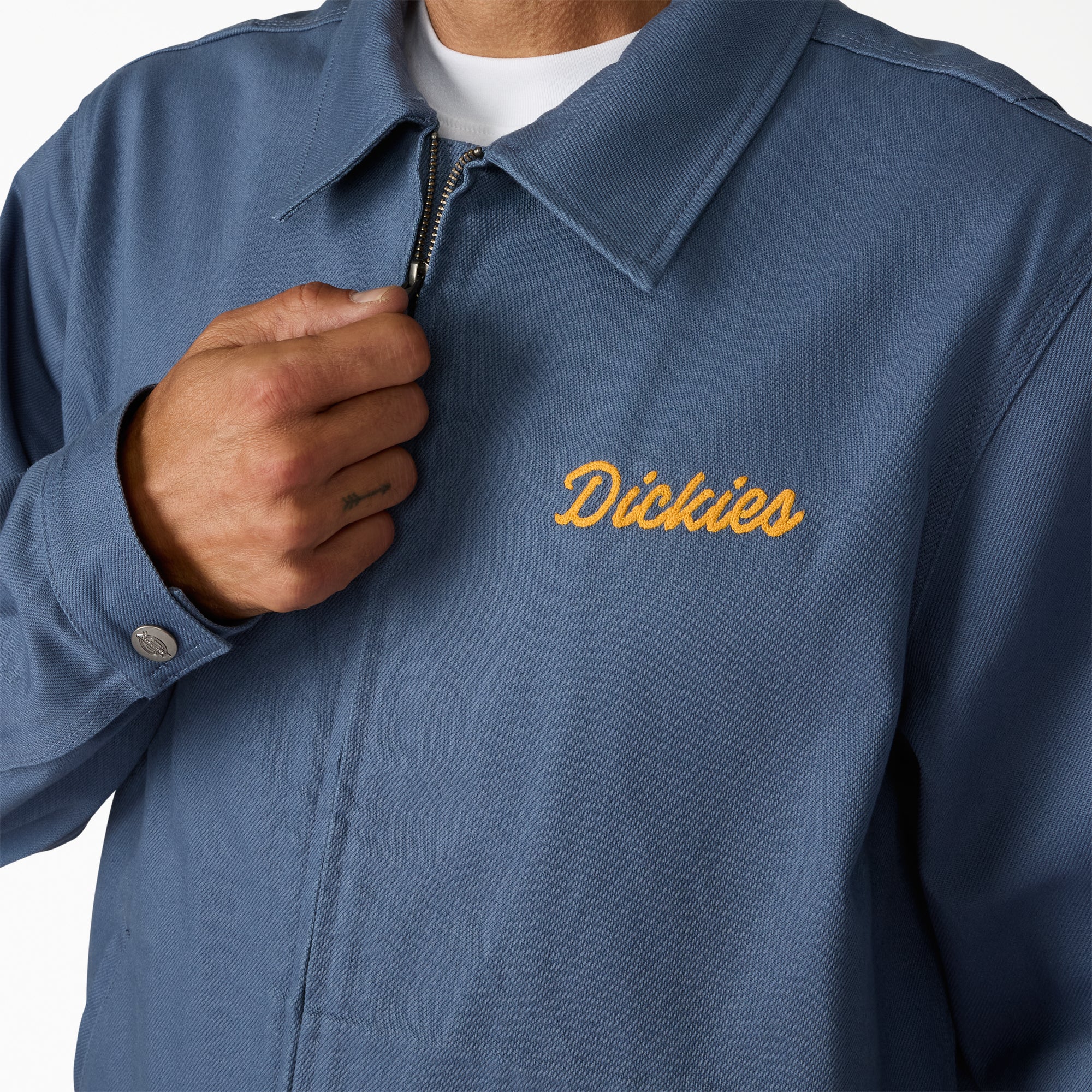 knmen133-0800 AHMURDERZ×Dickies ワークジャケット Fort Worth The Panther City - Dickies® Jacket - Black – Fort Worth