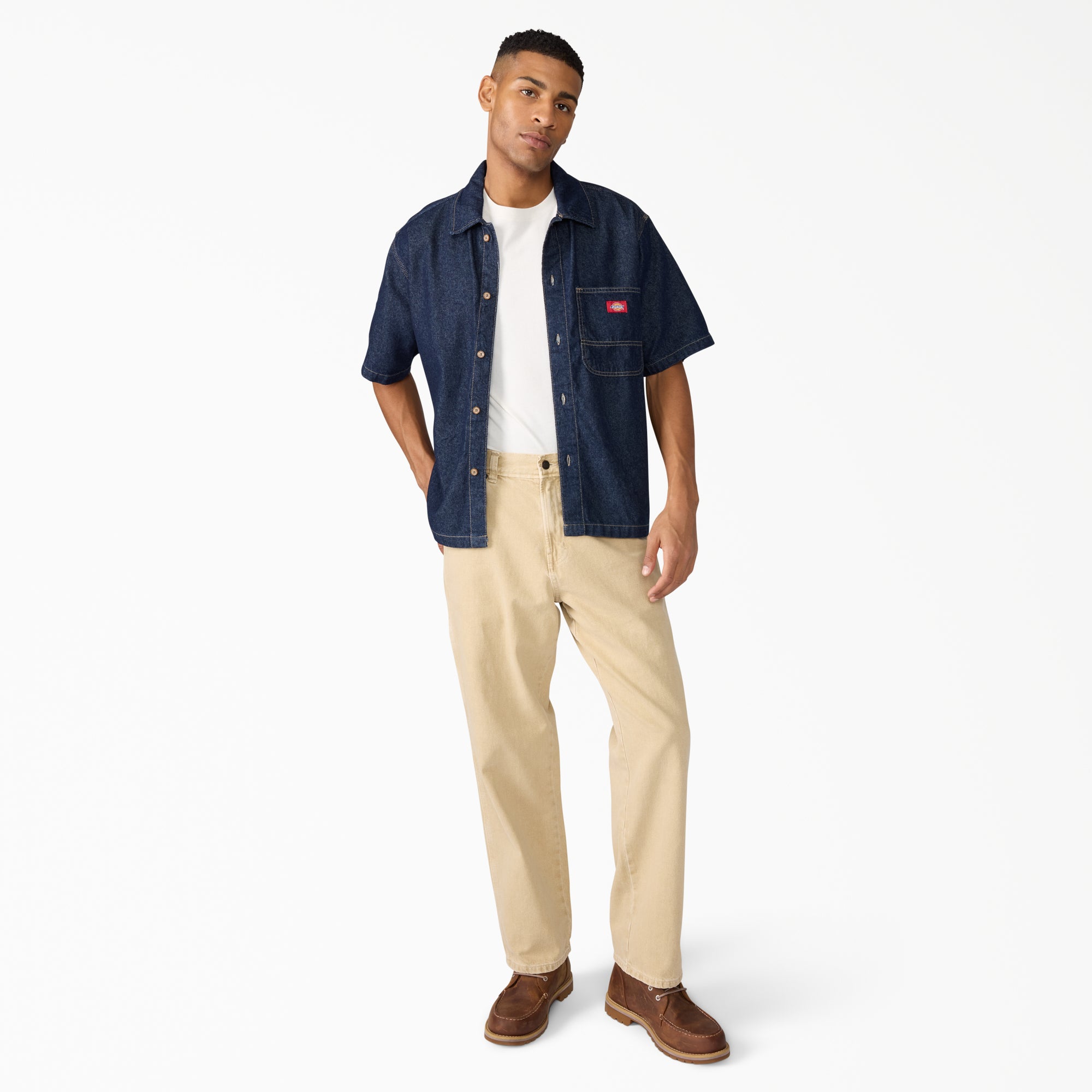 Denim Short Sleeve Button-Up Shirt | Dickies US