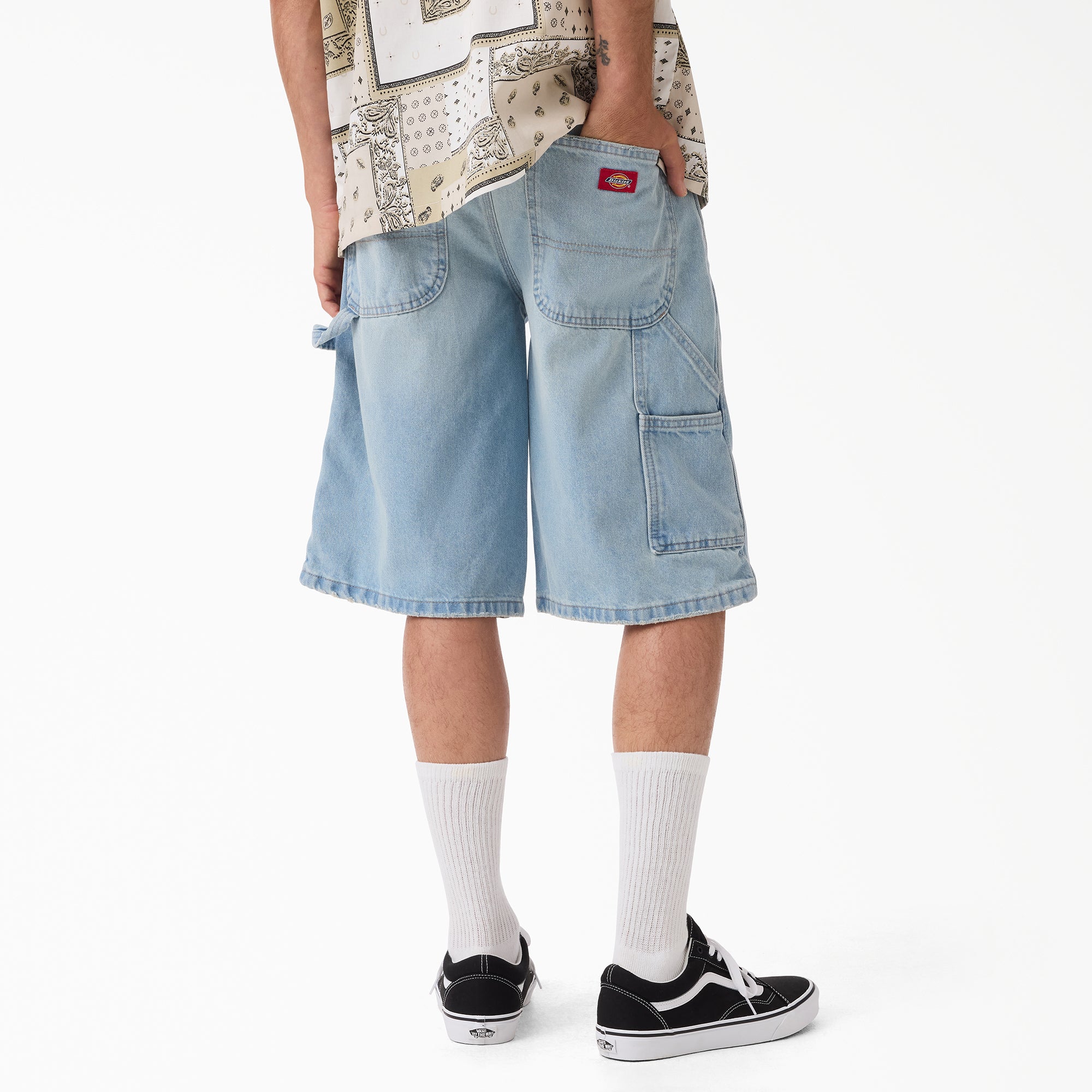 Worn In Relaxed Carpenter Denim Shorts, 13