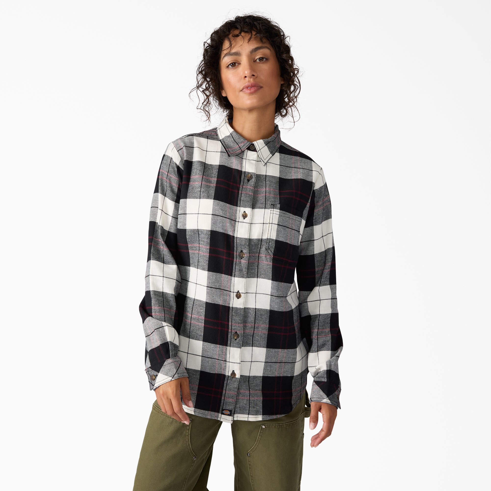 Women's Plaid Flannel Long Sleeve Shirt | Dickies US