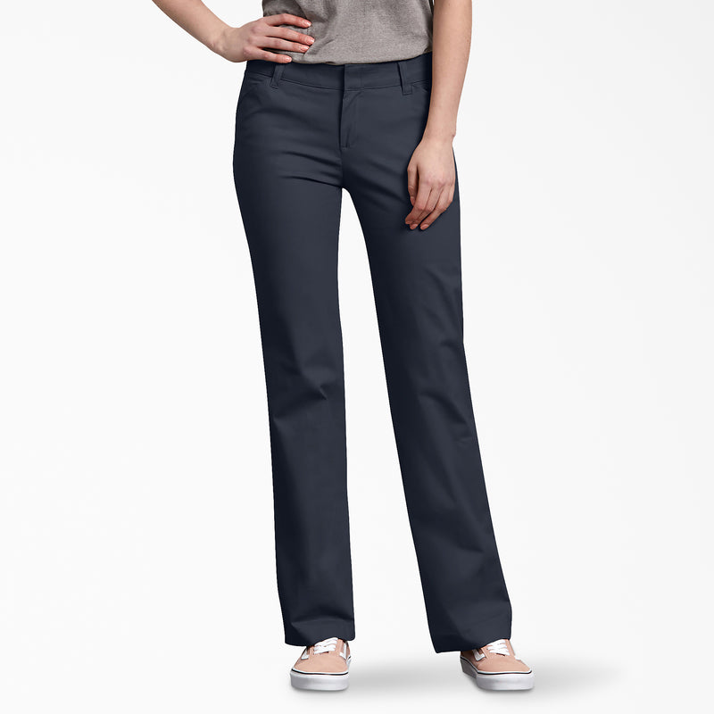 Dickies Women's Relaxed Straight Stretch Twill Pants - Dark Navy Dickies Women's Relaxed Straight Stretch Twill Pants - Dark Navy