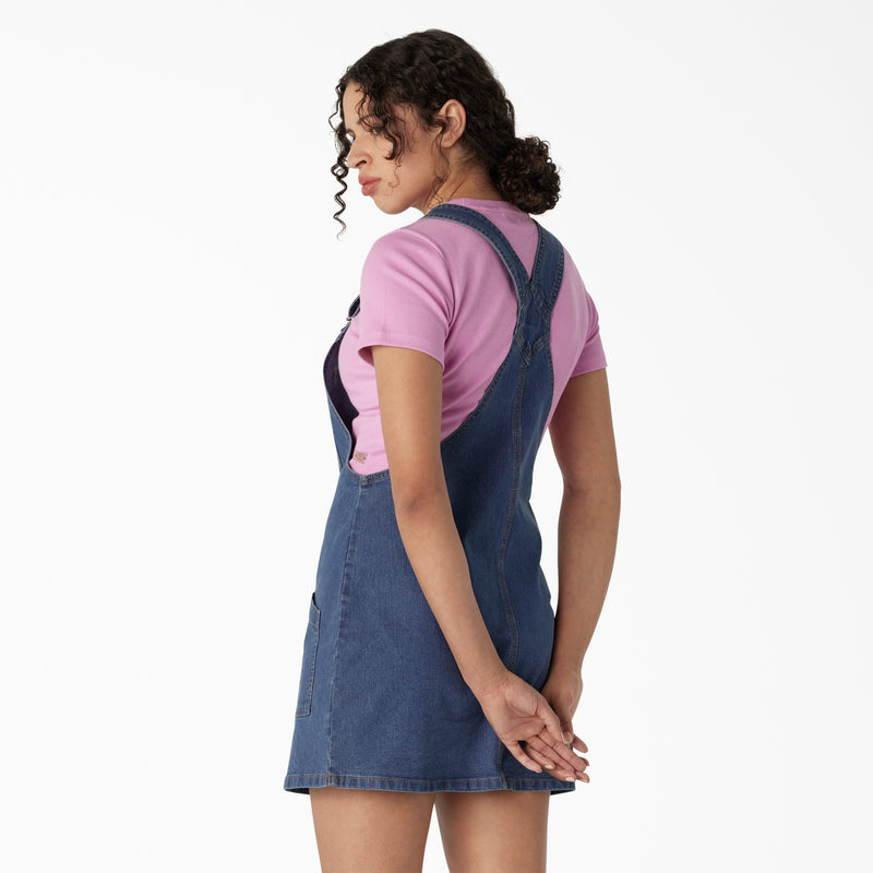 Women's Regular Fit Denim Bib Overall Dress