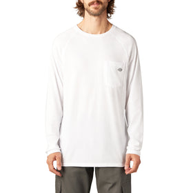 Cooling Long Sleeve Pocket T-Shirt - White (WH) / S