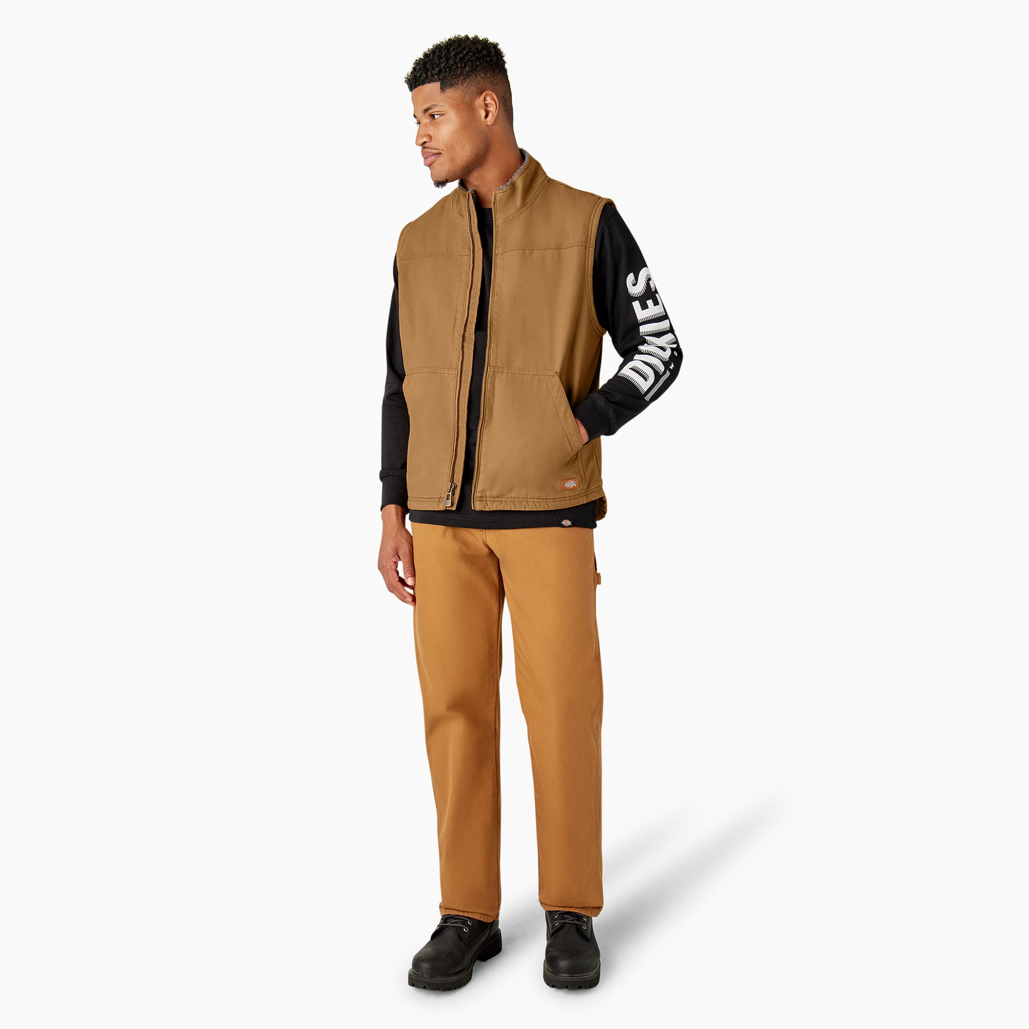 Duck Canvas High Pile Fleece Lined Vest | Dickies US