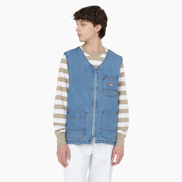 Denim Zip Front Vest | Dickies US
