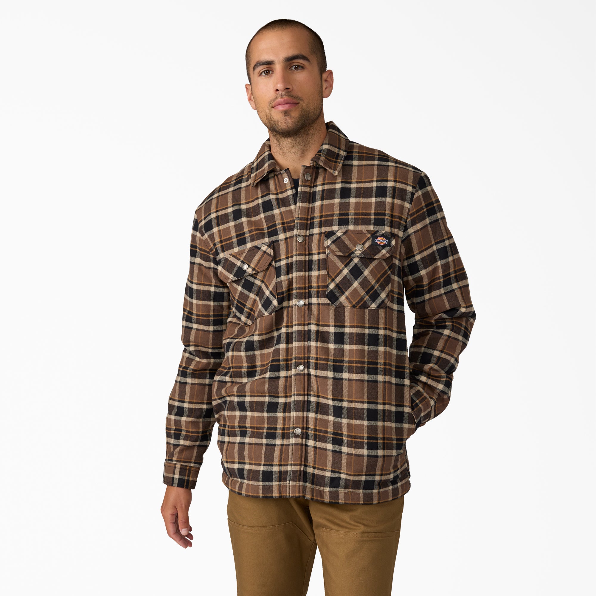 Water Repellent Fleece-Lined Flannel Shirt Jacket | Dickies US