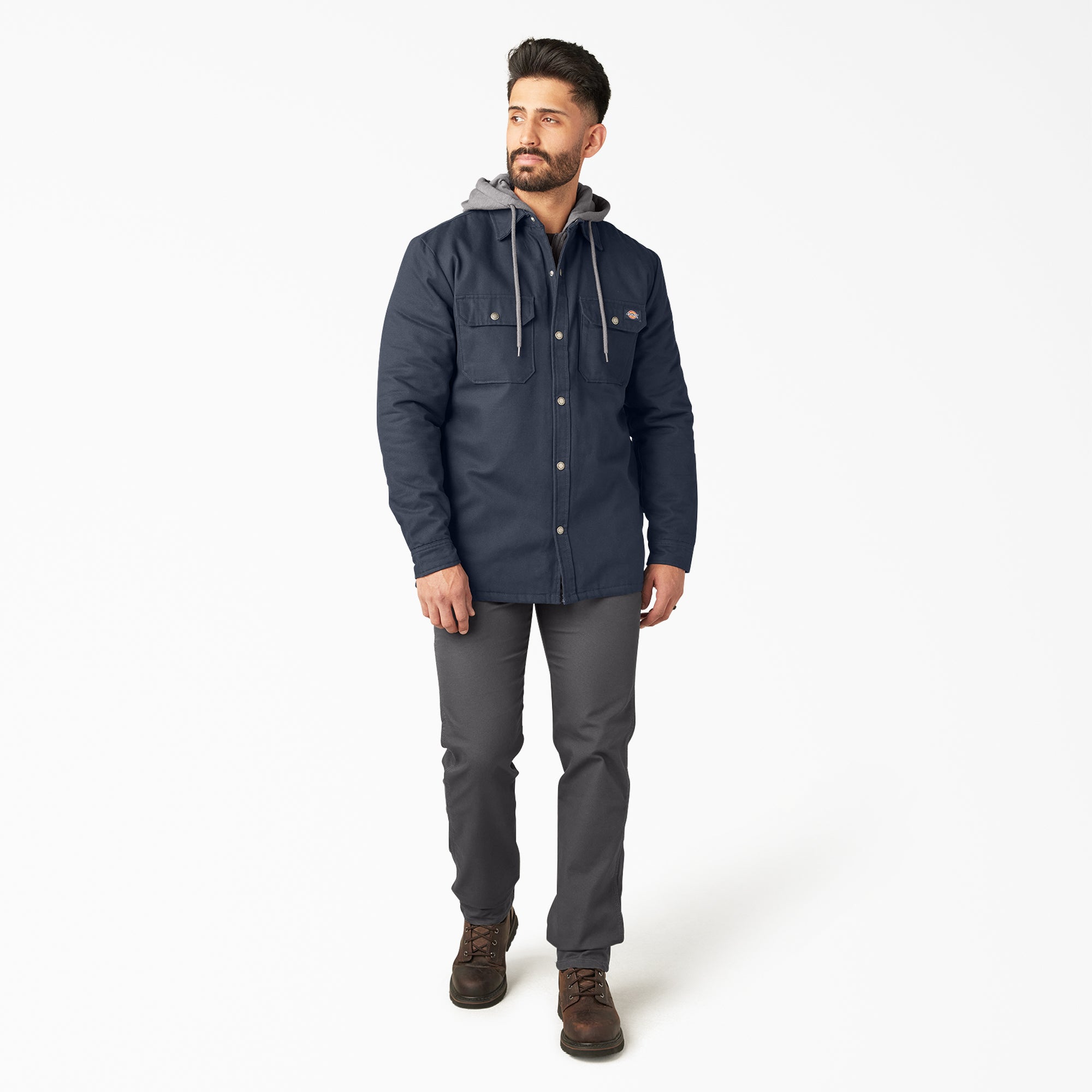 Water Repellent Duck Hooded Shirt Jacket | Dickies US