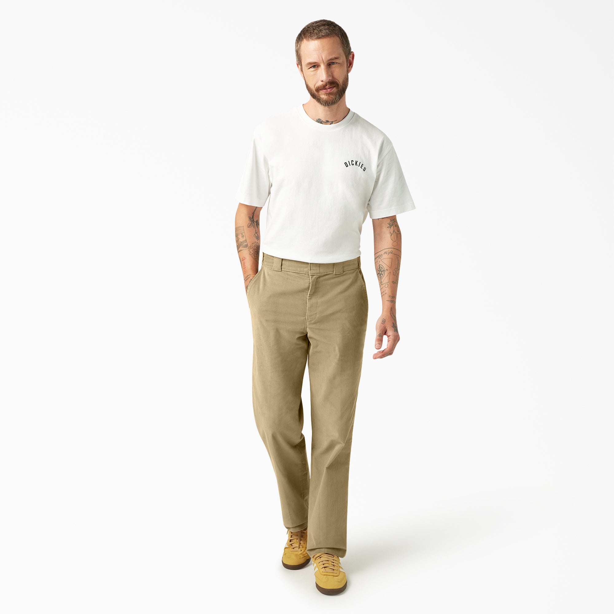パンツ 60's Dickies Corduroy Tapered Pants Dickies Men's Regular Fit Corduroy Pants, Lincoln Green, 34W