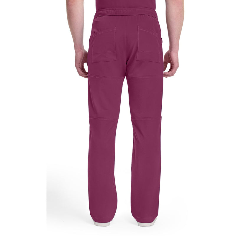 Men's Dynamix Zip Fly Cargo Scrub Pant - Wine - 2