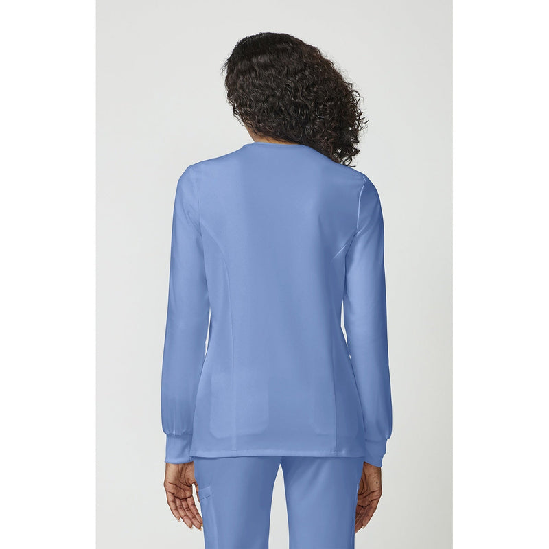 Women's EDS Essentials Snap Front Warm-Up Scrub Jacket - Ciel - 2