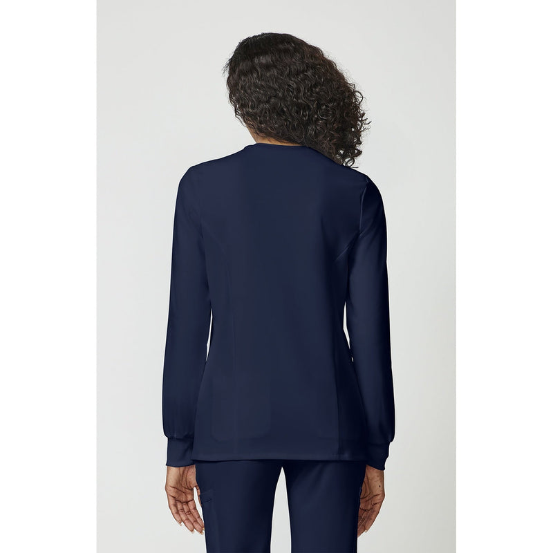 Women's EDS Essentials Snap Front Warm-Up Scrub Jacket - Navy - 2