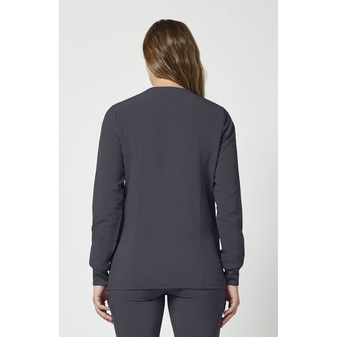 Women's EDS Essentials Snap Front Warm-Up Scrub Jacket - Pewter - 2