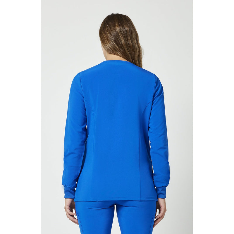 Women's EDS Essentials Snap Front Warm-Up Scrub Jacket - Royal - 2