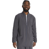 Men's EDS Essentials Zip Front Scrub Jacket - Pewter - 1