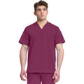Men's Dynamix Tuckable V-Neck Scrub Top - Wine - 1