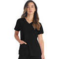Women's EDS Essentials V-Neck Scrub Top - Black - 1