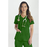 Women's EDS Essentials V-Neck Scrub Top - Fern Green - 1
