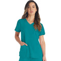 Women's EDS Essentials V-Neck Scrub Top - Teal Blue - 1
