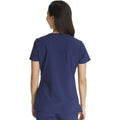 Women's EDS Essentials Mock Wrap Scrub Top - Navy - 2