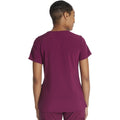 Women's EDS Essentials Mock Wrap Scrub Top - Wine - 2