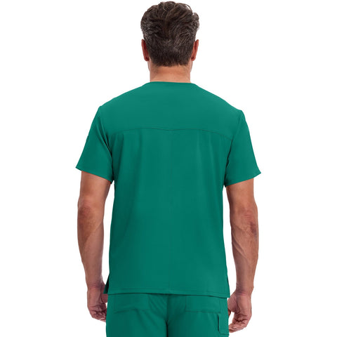 Men's EDS Essentials Tuckable V-Neck Scrub Top - Hunter Green - 2