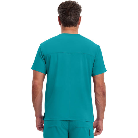 Men's EDS Essentials Tuckable V-Neck Scrub Top - Teal Blue - 2