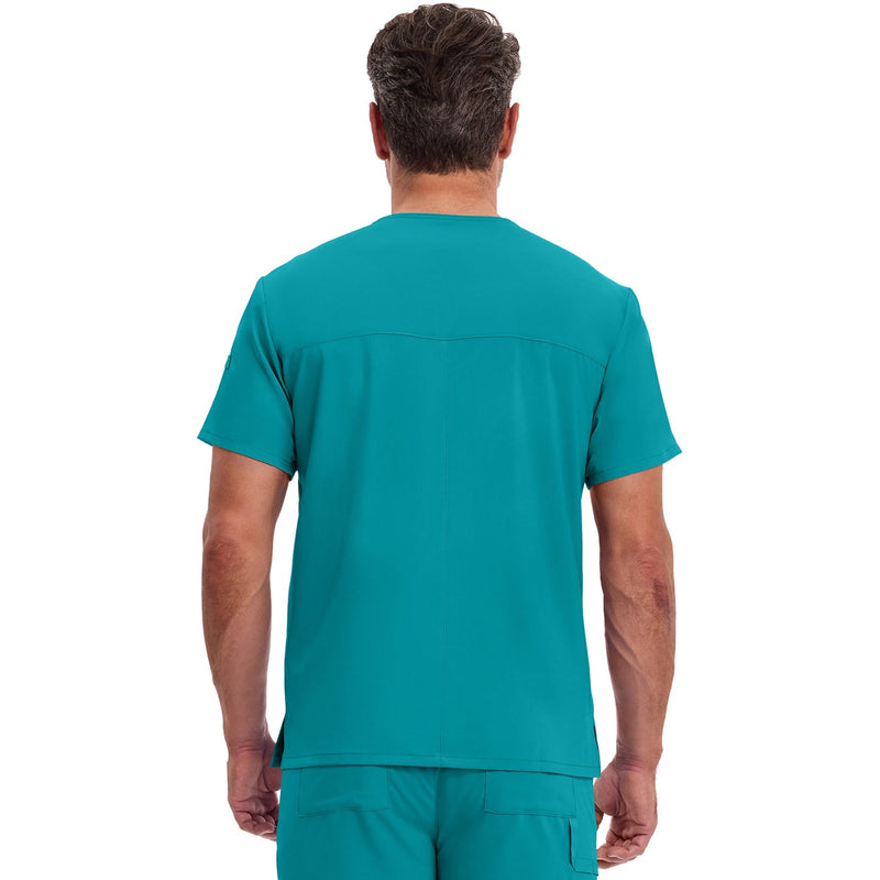 Men's EDS Essentials Tuckable V-Neck Scrub Top - Teal Blue - 2