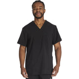 Men's EDS Essentials V-Neck Scrub Top - Black - 1