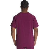 Men's EDS Essentials V-Neck Scrub Top - Wine - 2