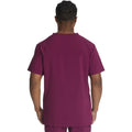 Men's EDS Essentials V-Neck Scrub Top - Wine - 2